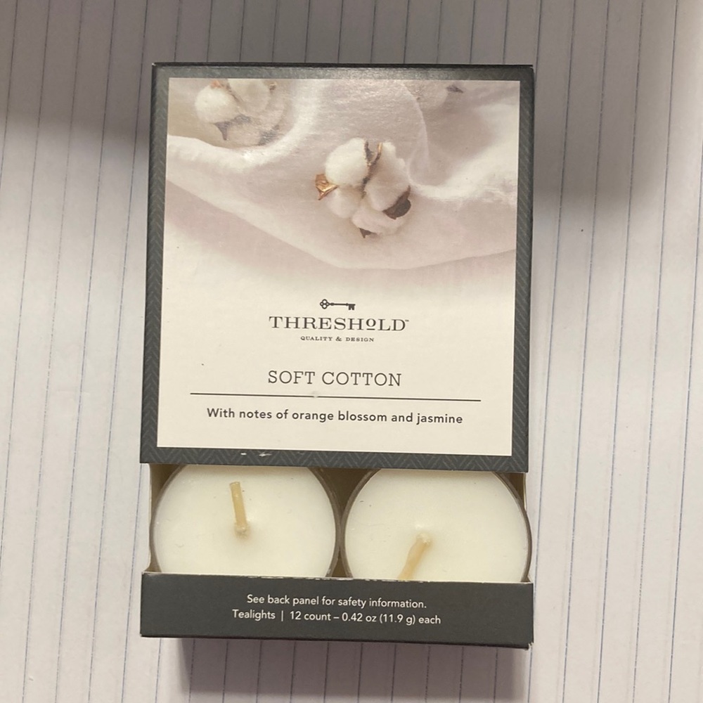 Threshold Soft Cotton Tea Light Candles